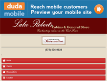 Tablet Screenshot of lakeroberts.com